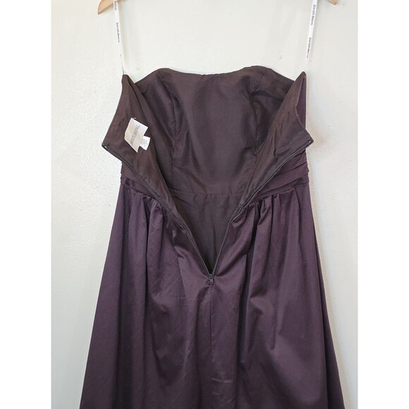 Davids Bridal Plum Strapless A Line Dress Womens Size 4 Sweetheart Wedding Guest - Picture 8 of 12